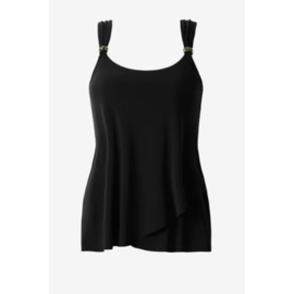 Miraclesuit Dazzle Tankini Top in Black, size 16 EUC